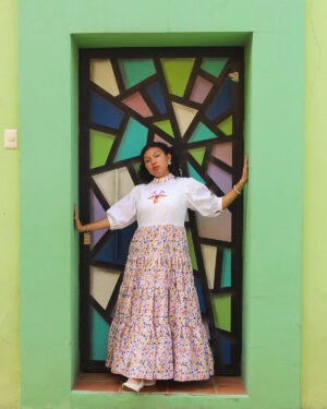 Maxivestido "Dualidad y Flores"